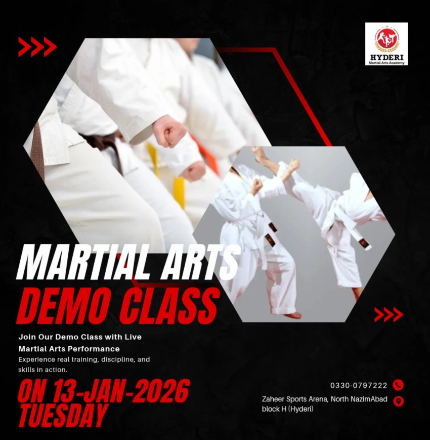 Martial arts demo class